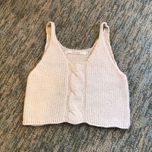 Cable knit sweater tank